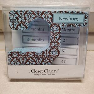 Closet Clarity Baby Closet Dividers Blue & Brown Dasmask Closet Divider Set